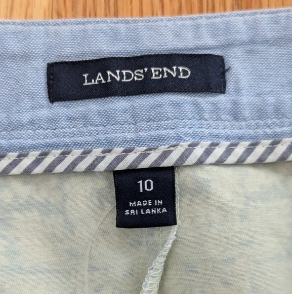 Lands' End Blue A-Line Knee-Length Skirt for Casual Wear - Picture 7 of 11